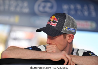 Alghero, Italy - 06.13.2019: WRC Rally Italia Sardegna . Elfyn Evans - Ford Fiesta WRC - M-Sport Ford WRT