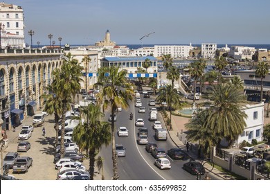 Algiers, Algeria - March 27, 2017: Algiers skyline, city and sea view from the hill, Algiers, Algeria