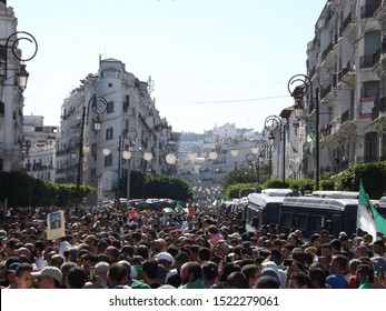 Algiers, Algeria - October 4th 2019 : For The 33rd Friday, Algerians Participate In Huge Demonstrations Claiming The Current Regime's Departure And Refusing Elections Organized By The 