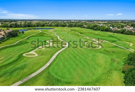 Algonquin, Illinois, United States of America - August 2nd 2022:  Algonquin Illinois Golf Club of Illinois Drone Photography
