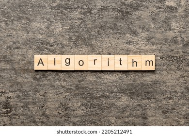 Algorithm Word Written On Wood Block Stock Photo 2205212491 | Shutterstock