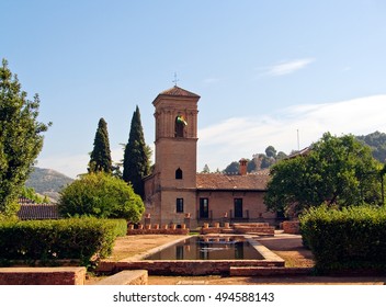 The Alhambra, Famous Palace Umayyad Dynasty (Arab) In Granada, Spain