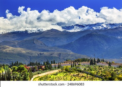 Alhambra Farm Sierra Nevada Mountains Granada Andalusia Spain