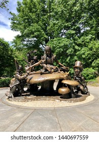 Alice In Wonderland Statue In Central Park Nyc In June 2019