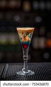  Alien Brain Hemorrhage Cocktail On A Bar Counter