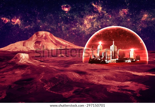 Alien\
Colony - Elements of this Image Furnished by\
NASA