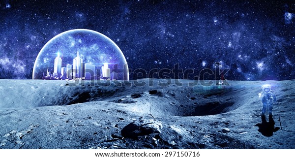 Alien\
Colony - Elements of this Image Furnished by\
NASA
