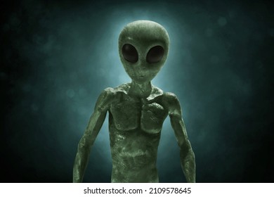 Alien creature on dark background