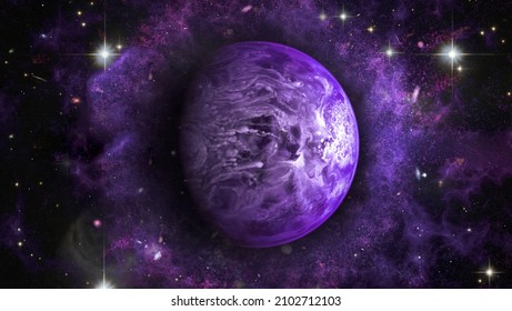 Alien planet in space. Elements of this image furnished by NASA.