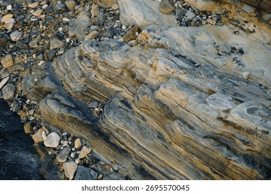 An alien-like rock texture background with pebbles