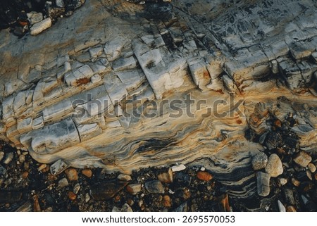 An alien-like rock texture background with pebbles