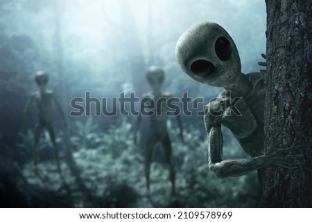 Aliens creature in the forest