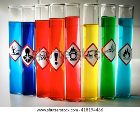 Aligned Chemical Danger pictograms - Oxidizing
