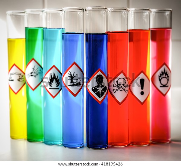 Aligned Chemical Danger pictograms - Serious\
Health Hazard