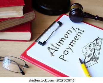 Alimony Payment Is Shown On A Photo Using The Text