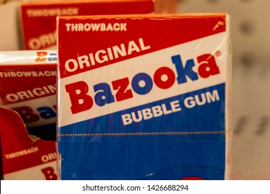 Aliso Viejo, CA / USA - 06/26/2019: Bazooka Bubble Gum On Display In A Store