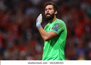 Alisson Becker Of Liverpool - Tottenham Hotspur V Liverpool, UEFA Champions League Final 2019, Wanda Metropolitano Stadium, Madrid - 1st June 2019



