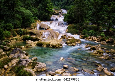 Aliwagwag Waterfall In Mindanao Area Of Philippines