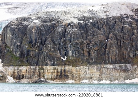 Alkefjellet is the most famous cliff in Spitsbergen archipelago. It is a bird cliff overlooking Hinlopen Fjord.
Svalbard, Norway.
