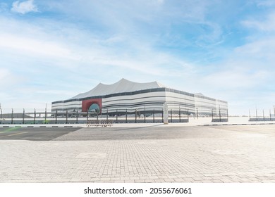 Al-Khor, Qatar - October 2021: Al Bayt Stadium is a proposed football stadium which will be built in Al Khor, Qatar, in time for the 2022 FIFA World Cup.
