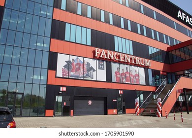 Alkmaar, Netherlands, 16 April 2020: Afas Soccer Stadium (AFAS Stadion) Of The Football Team AZ Alkmaar In The Dutch Province Of North Holland. 