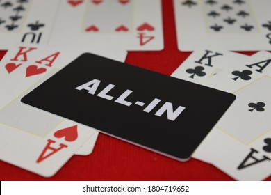 All In With Ace And King By Two Texas Hold'em Poker Players
