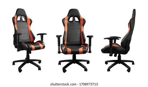 All angels view of racing cars seat design armchair isolated on white background - Shutterstock ID 1708973713