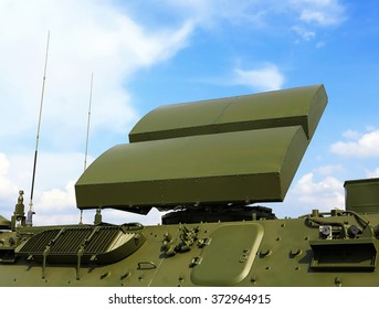 All Around Antenna Of The Air Defense Complex, Made Of Phased Array Technology, On A Rotating Platform