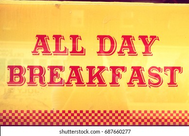 All Day Breakfast - Retro Sign