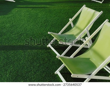 All Inclusive Vacation Concept with Empty Deck Chairs