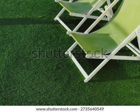All Inclusive Vacation Concept with Empty Deck Chairs