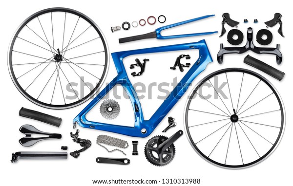 blue bike parts