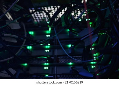 All Systems Go. Cropped Shot Of A Large, Dark And Empty Server Room.