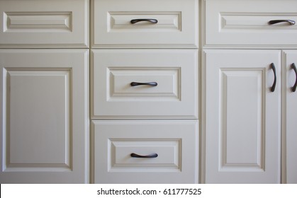 All White Kitchen Cabinets And Drawers.