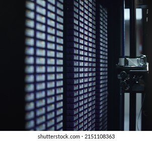 All Your Data, Safe In One Place. Cropped Shot Of The Inside Of A Network Server Room.