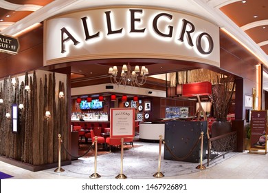 Allegro At Wynn Las Vegas Nevada, USA. 10-2-18 Italian-American Restaurant Serving Wood-fired Pizza & Pasta In A Splashy Dining Room At The Wynn.