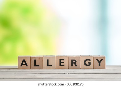 Allergy Message Sign On Wooden Table Stock Photo 388108195 | Shutterstock