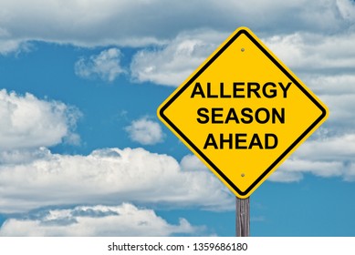 Allergy Season Ahead Caution Sign Blue Stock Photo 1359686180 ...