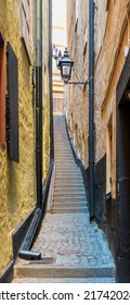 Alley of Marten Trotzig, Swedish: Marten Trotzigs grand, the narrowest street in Stockholm with 36 steps and 90 centimetres width, located in Gamla stan, the old town of Stockholm, Sweden