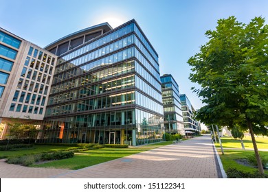 Alley with office buildings in modern Budapest area - Shutterstock ID 151122341
