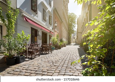 Alley at Spittelberg - Old town, Vienna, Austria