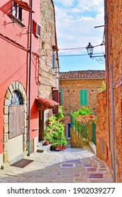 Alley In The Tuscan Village Of Montecatini Alto In The Province Of Pistoia, Italy