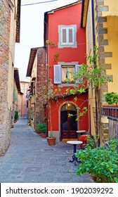 Alley In The Tuscan Village Of Montecatini Alto In The Province Of Pistoia, Italy