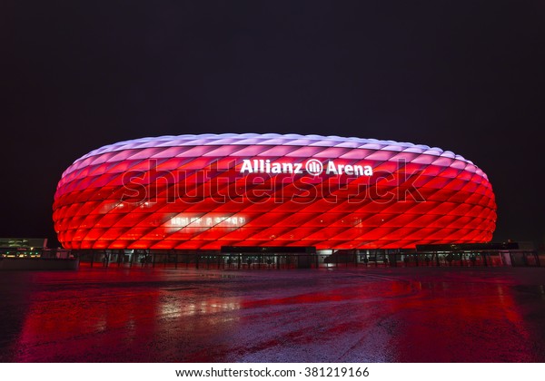 Allianz Arena Night Munich Germany 4 Stock Photo Edit Now 381219166