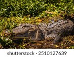 Alligator in Louisiana swamp USA