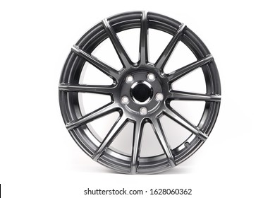 Alloy wheel of gray color isolated on a white background. Use by the designer is possible               - Shutterstock ID 1628060362
