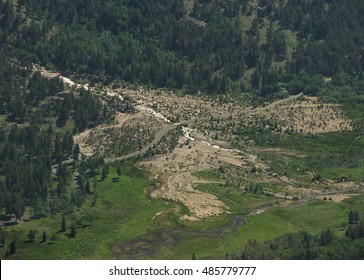 Alluvial Fan Made By Roaring River During The Lawn Lake Flood, Rocky Mountain National Park, Colorado