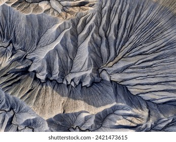 Alluvial fans and hills drone photography. Eroded desert from above. Factory Butte. Capitol Reef. Moab. Utah. USA - Powered by Shutterstock