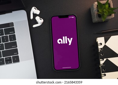 Ally Financial Bank App On Smartphone Stock Photo 2165843359 | Shutterstock