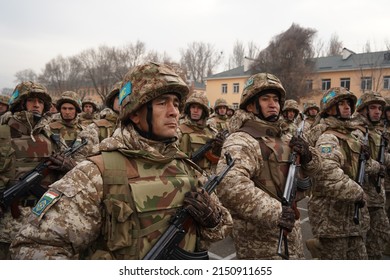 Almaty Kazakhstan 01132022 Soldiers Uniform Csto Stock Photo 2150911655 ...